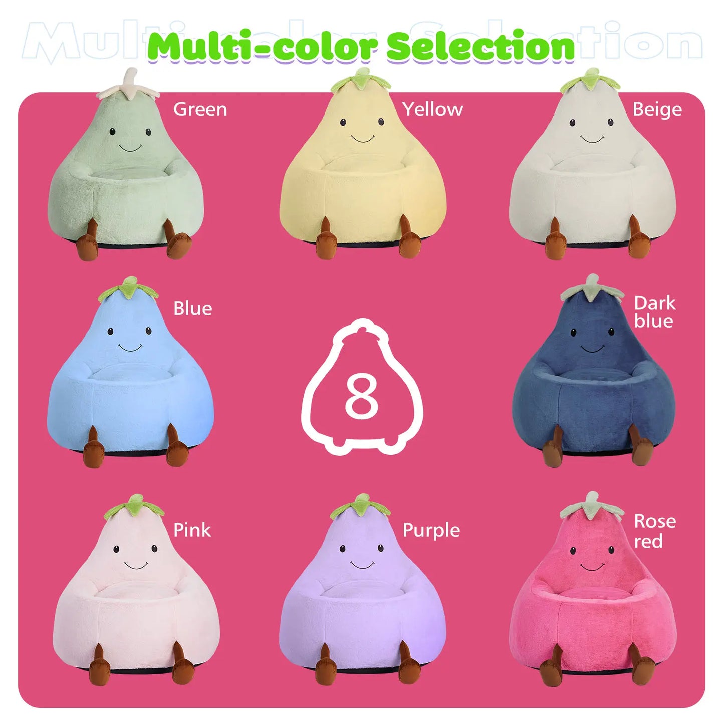 Ultra Soft Bean Bag Chair with Memory Foam Cozy Lounge Seat for Kids Teens Bedroom Decor